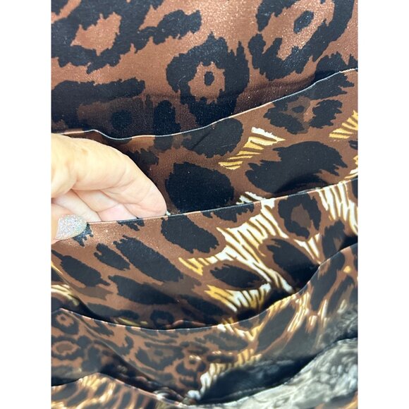 Bisou Bisou Dress 4 Mini Animal Print Brown Grey Sleeveless Party Occasion Gift - Picture 13 of 17